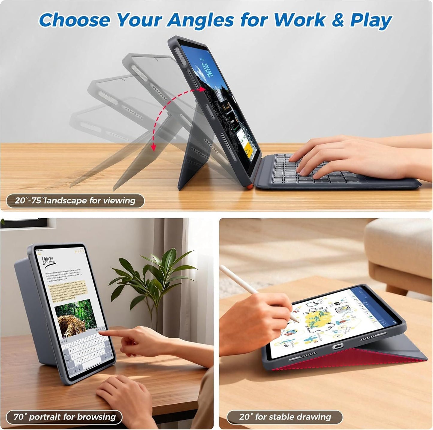 iPad Tastaturhülle 11'' Trackpad Bluetooth – Bild 3