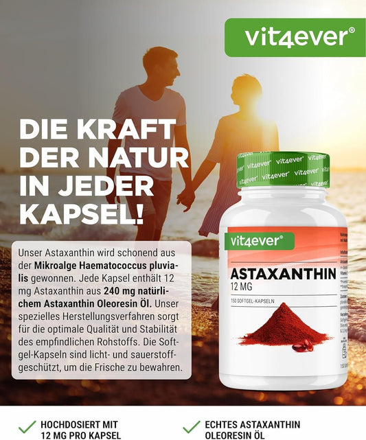 Astaxanthin 12 mg – 150 Softgels hochdosiert & vegan – Bild 2