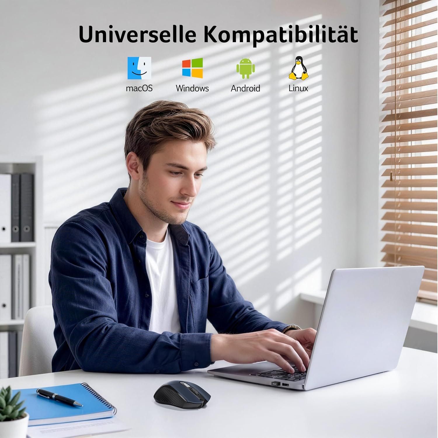 Acer Funkmaus kabellos 4000 DPI USB-A Schwarz – Bild 9
