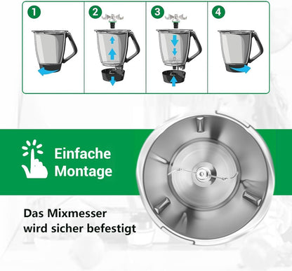 Edelstahl Teigmesser für Thermomix TM5 TM6 – Bild 4