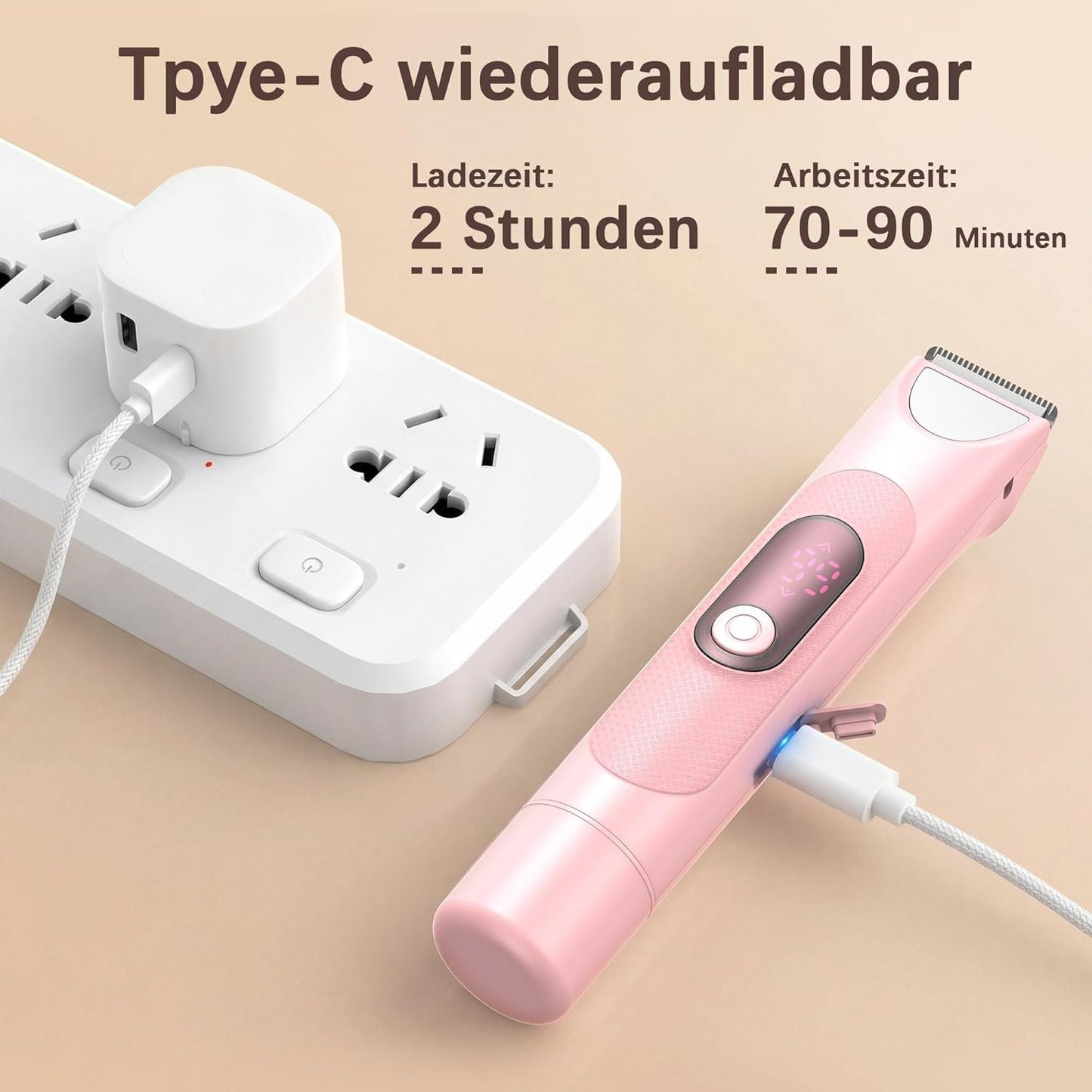 3-in-1 Damenrasierer Intimtrimmer Nass & Trocken Rosa – Bild 8