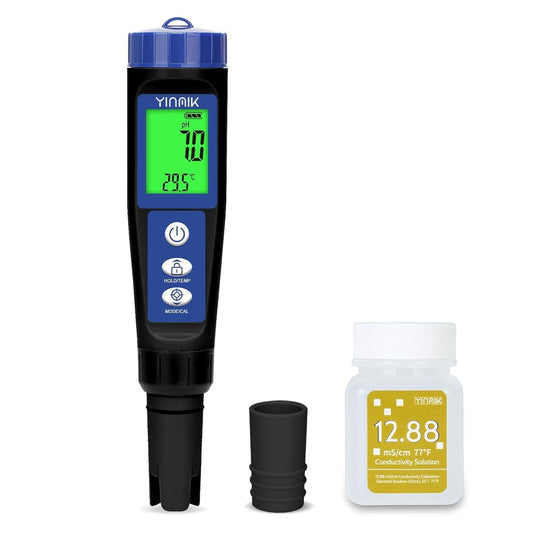 YINMIK 6-in-1 Pool pH Salz EC TDS ORP Tester – Bild 1
