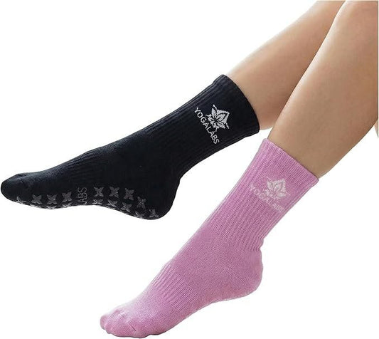 Yoga Socken rutschfest Baumwolle Grip 35-42 – Bild 2