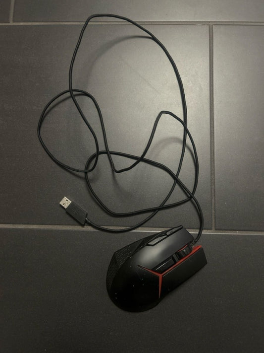 Gaming Maus Lenovo USB schwarz rot gebraucht günstig – Bild 1