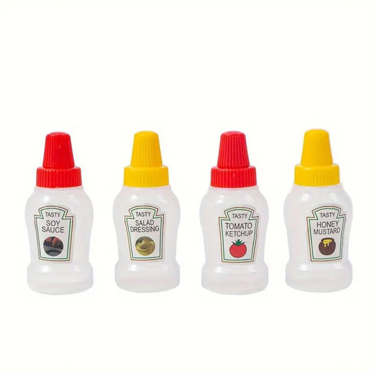 4 Stk. neue Mini Flaschen Ketchup, Mayonnaise etc. – Bild 1