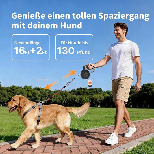 Rollleine Hund 5.5m Schwarz bis 59kg – Bild 1