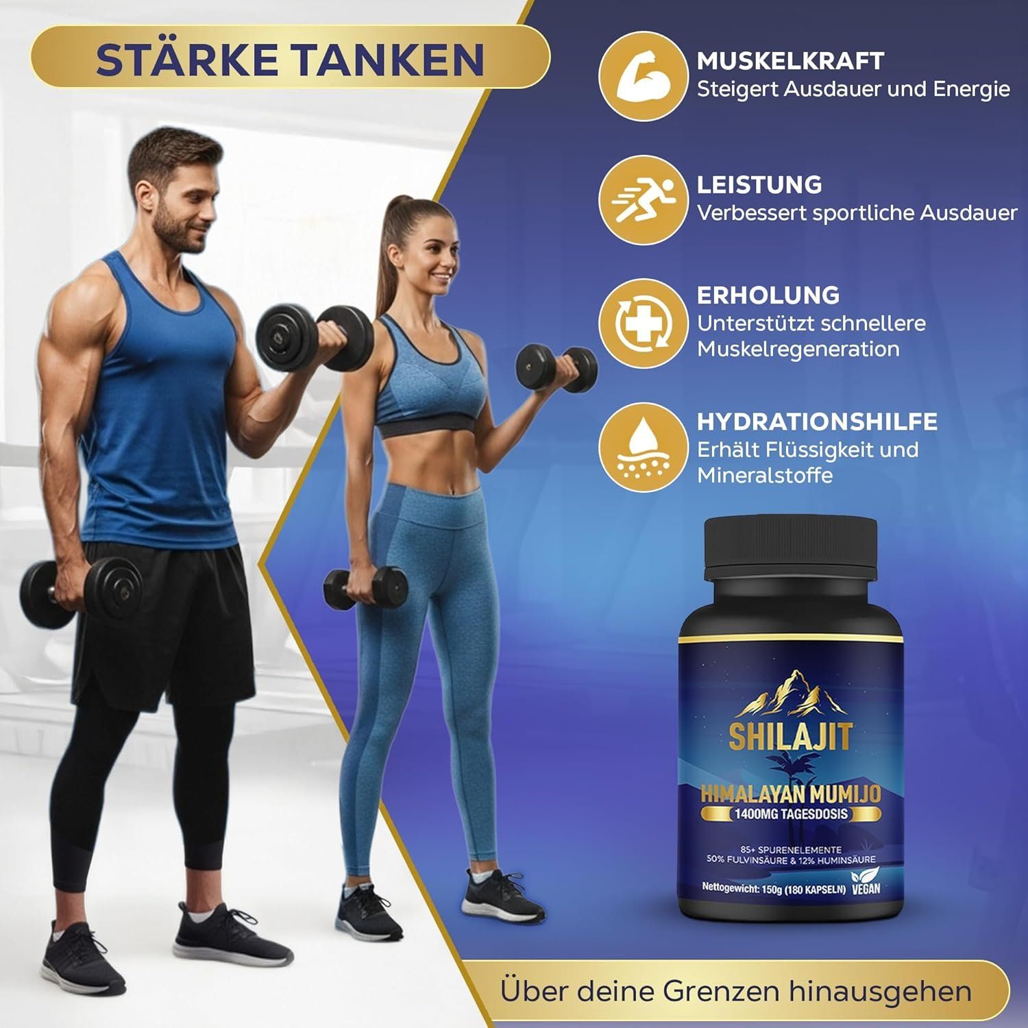 vit4ever Shilajit Kapseln 180 Stück vegan – Bild 5