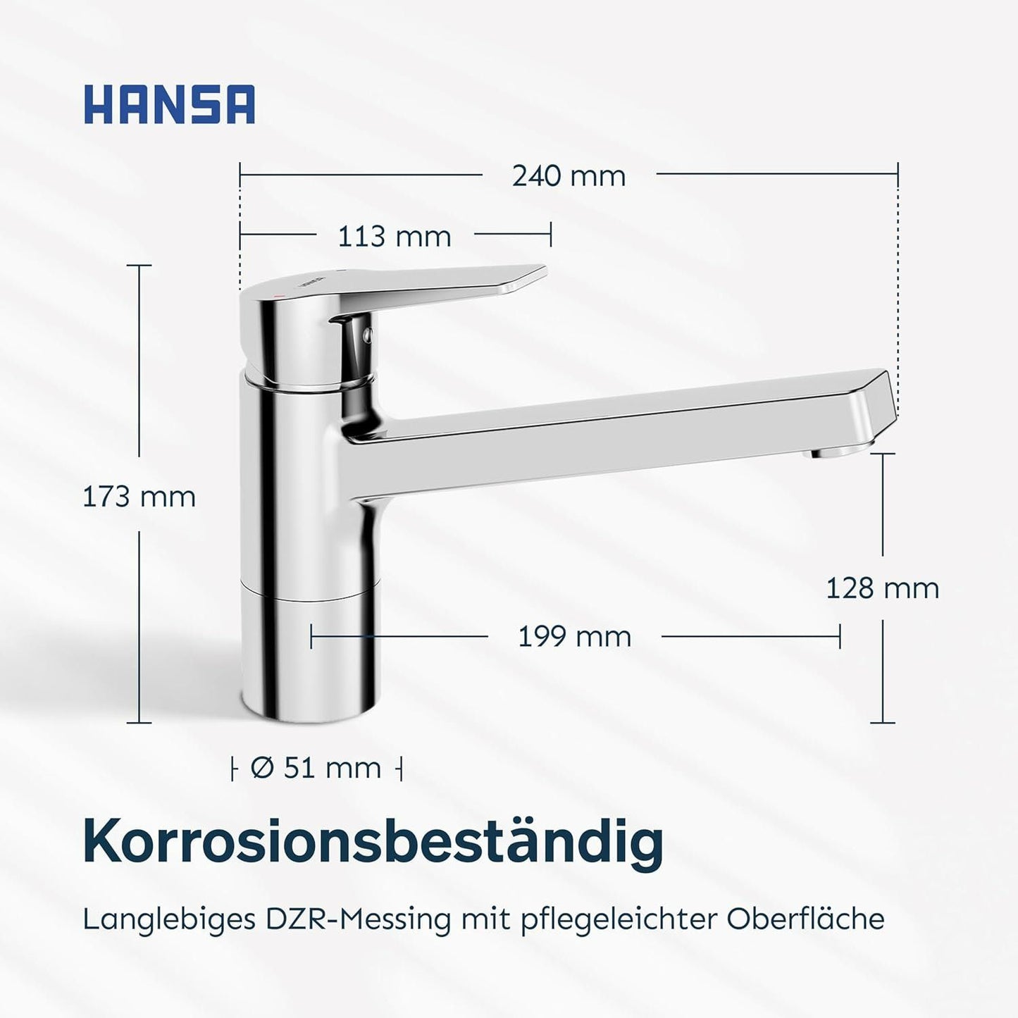 HANSA TWIST Küchenarmatur Chrom Hochdruck – Bild 2