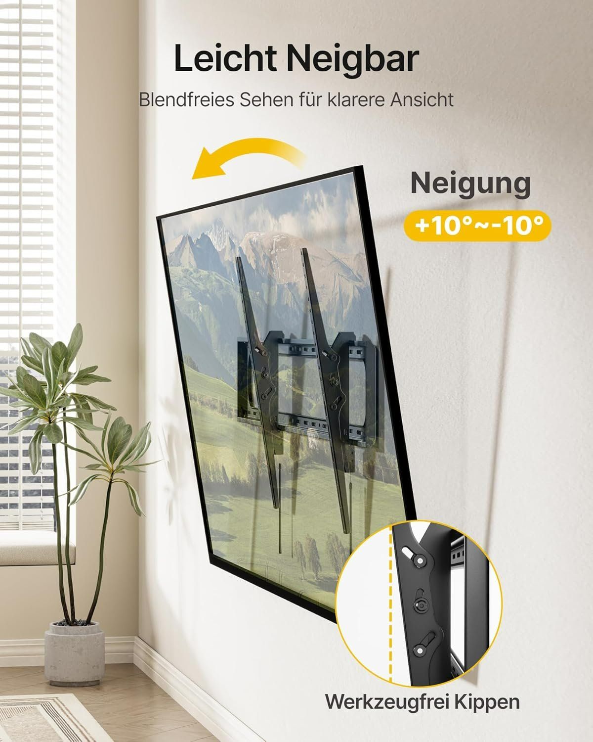 TV Wandhalterung 60–120 Zoll neigbar – Bild 6