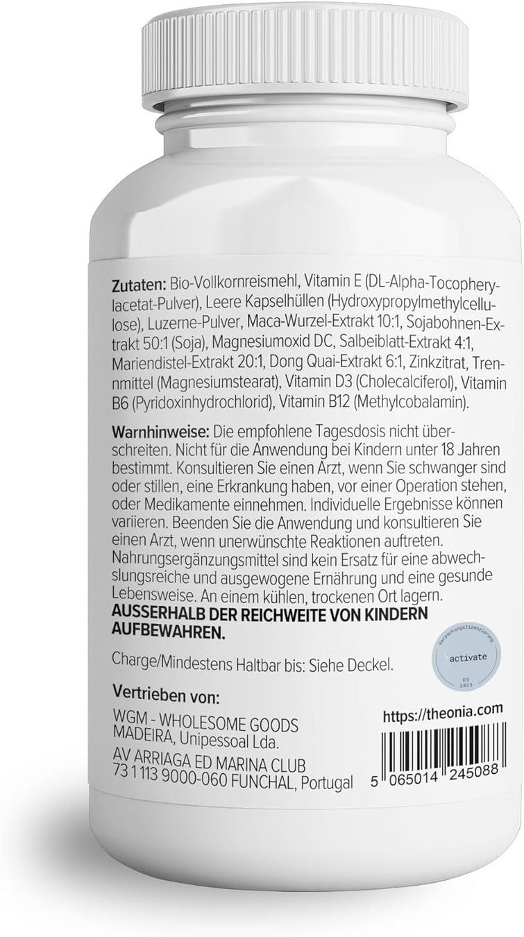 Theonia Menopause Komplex B6 Magnesium Zink 60 Kapseln