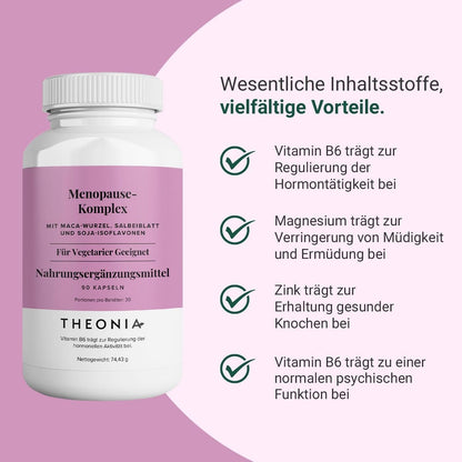 Theonia Menopause Komplex B6 Magnesium Zink 60 Kapseln