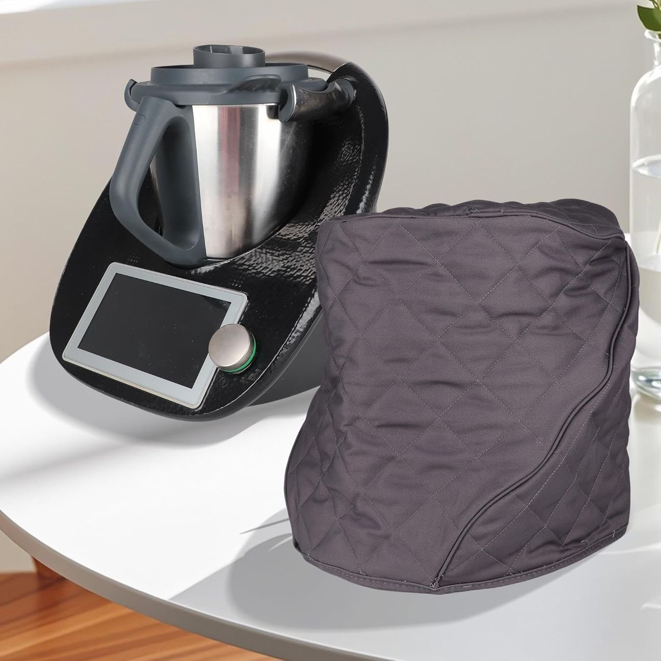 Thermomix TM5 TM6 Staubschutz Abdeckhaube grau