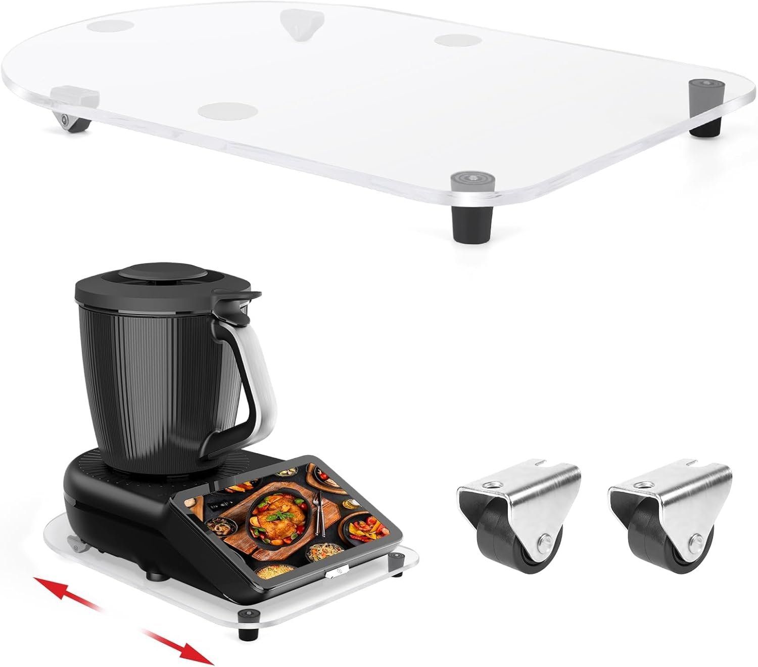 Gleitbrett mit Rollen für Thermomix TM7 aus Acryl