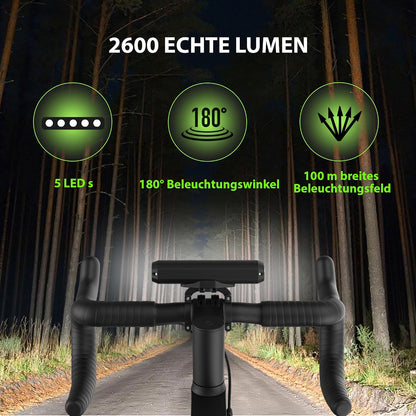 UPPEL Fahrradlicht 5 LEDs 8000mAh
