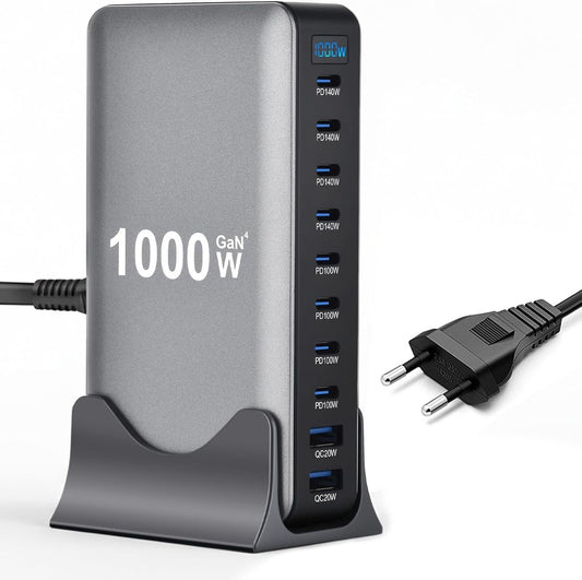 USB-C Ladestation 10-Port GaN