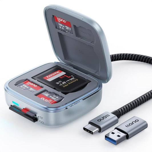 USB-C SD Kartenleser UHS-II MicroSD mit Etui