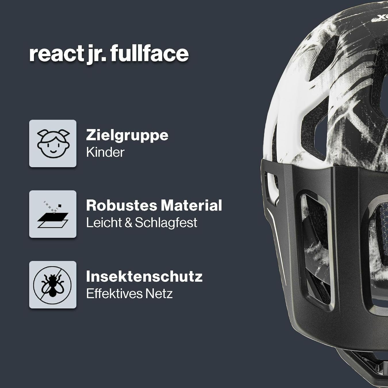 uvex Fullface Fahrradhelm Kinder Detailansicht