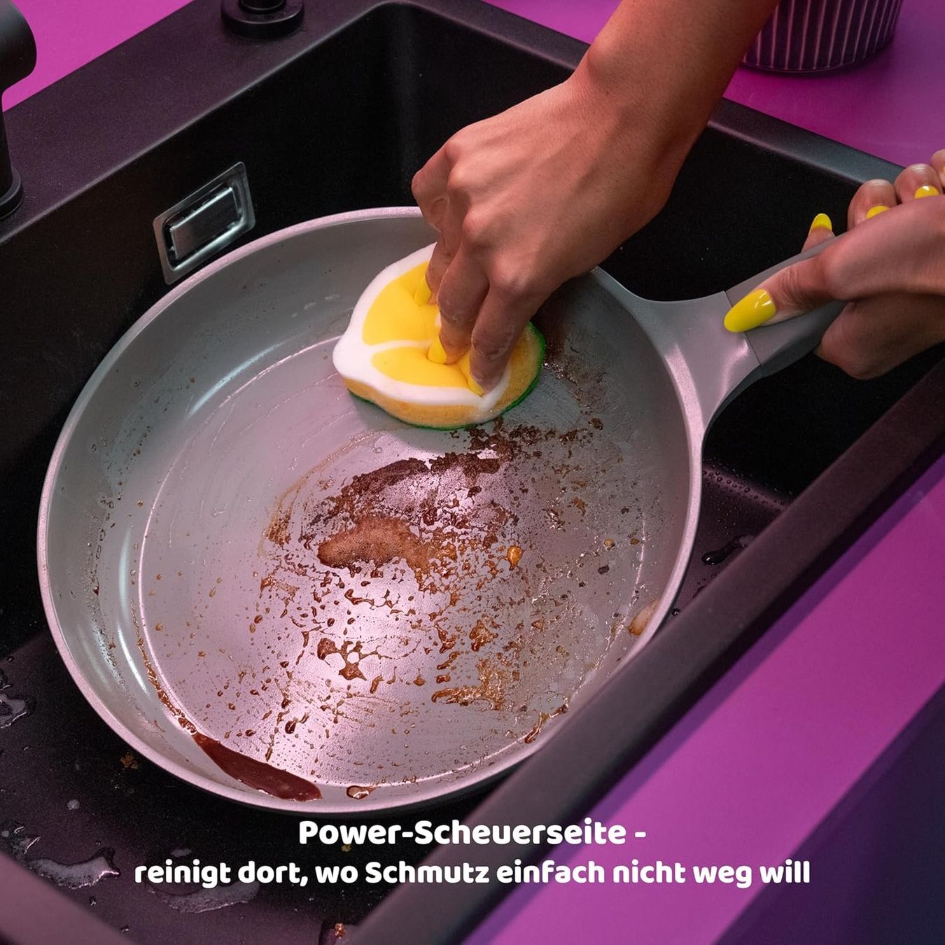 Vileda Scheuerschwamm 4er Set Zitrone