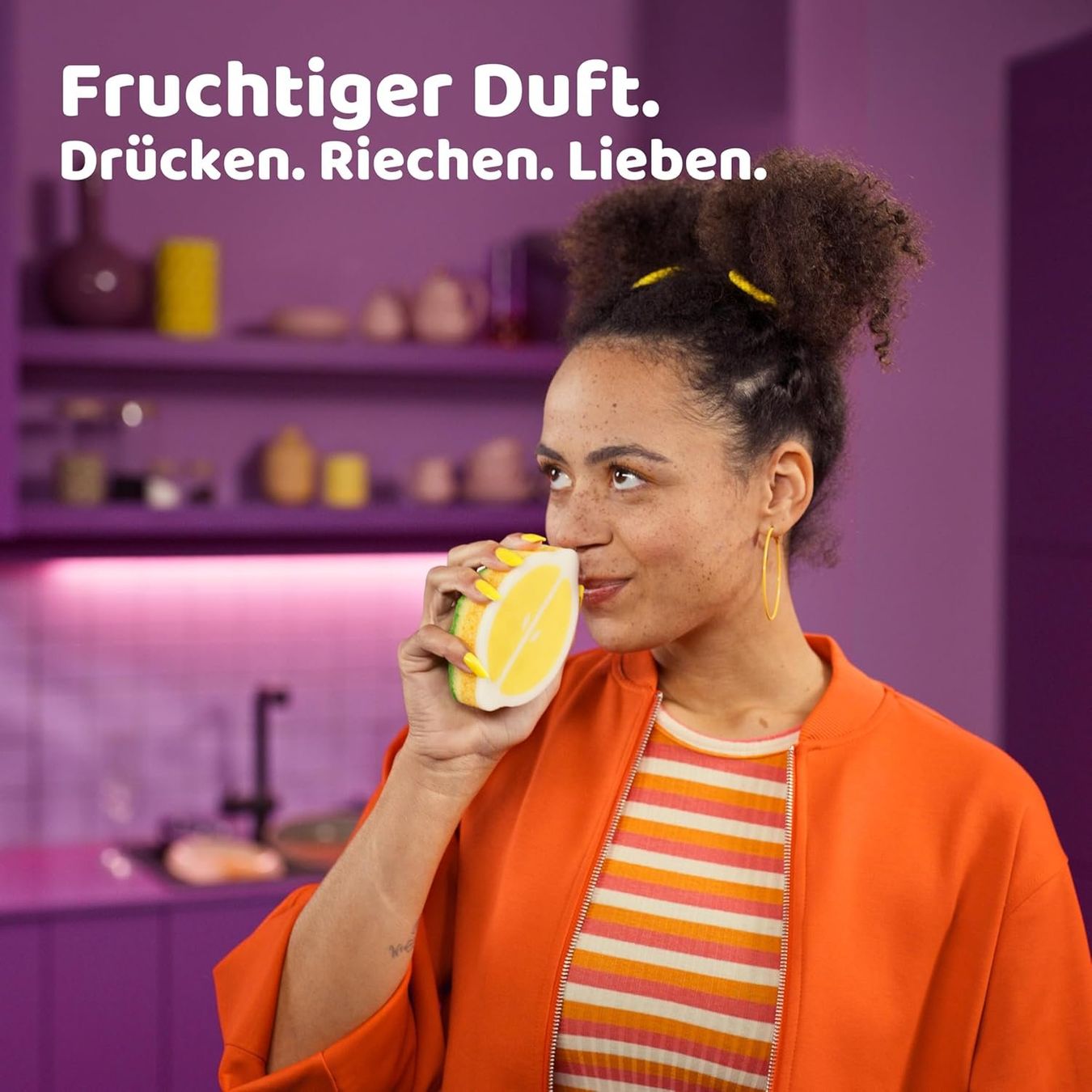 Vileda Scheuerschwamm 4er Set Zitrone