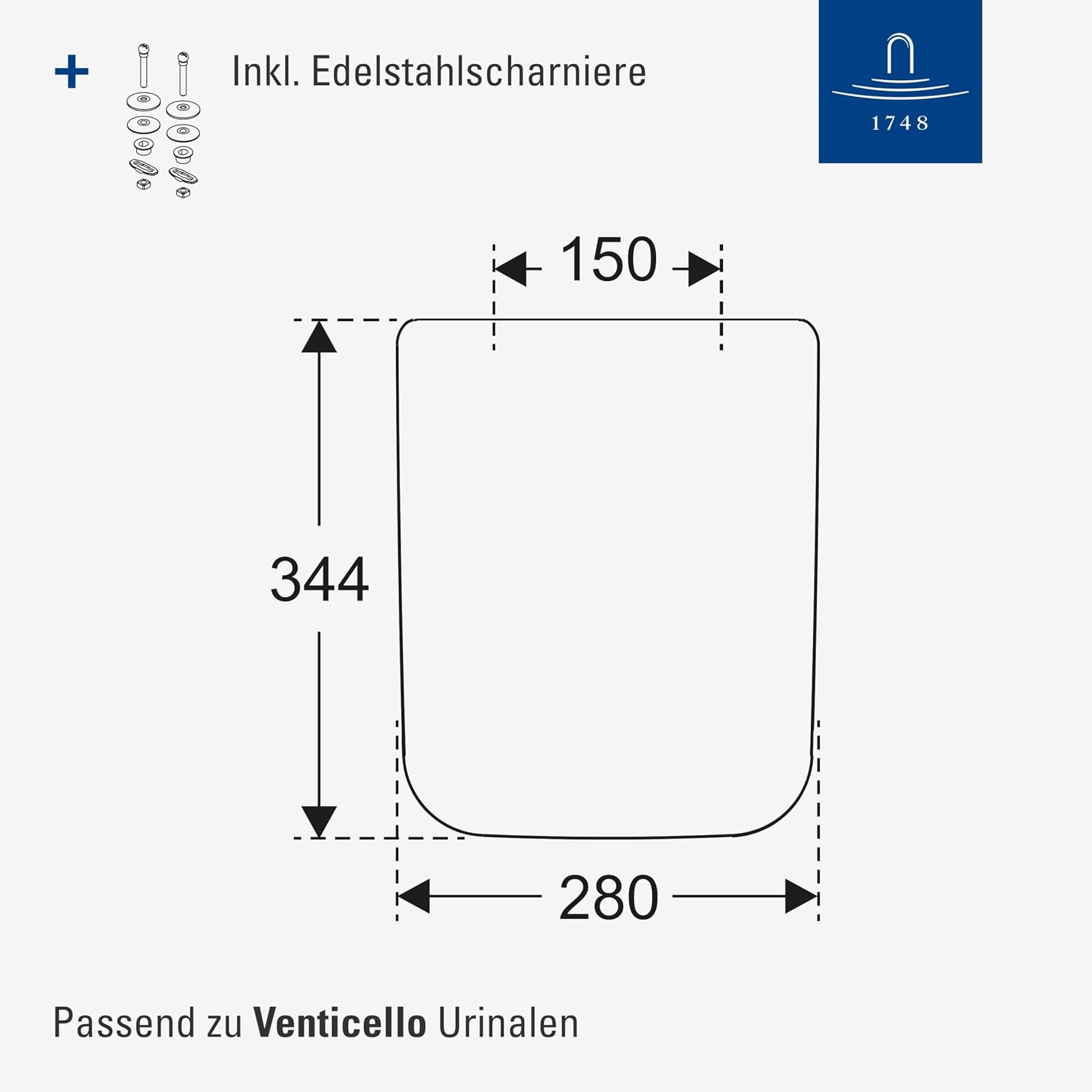 Villeroy Boch Urinaldeckel Venticello Detailansicht