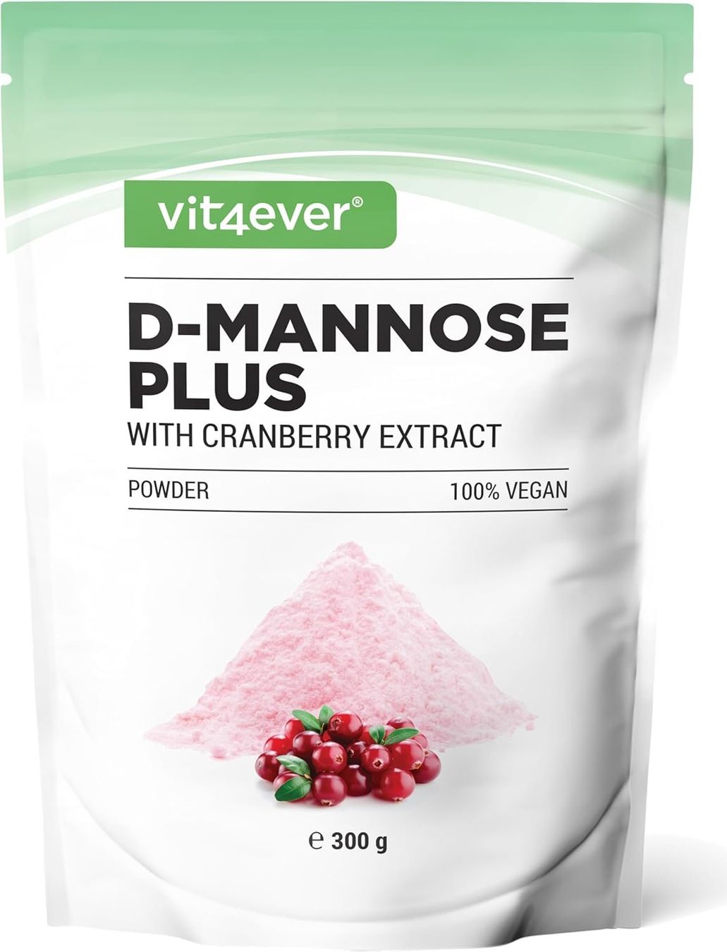 Vit4ever D-Mannose Cranberry Pulver 300g