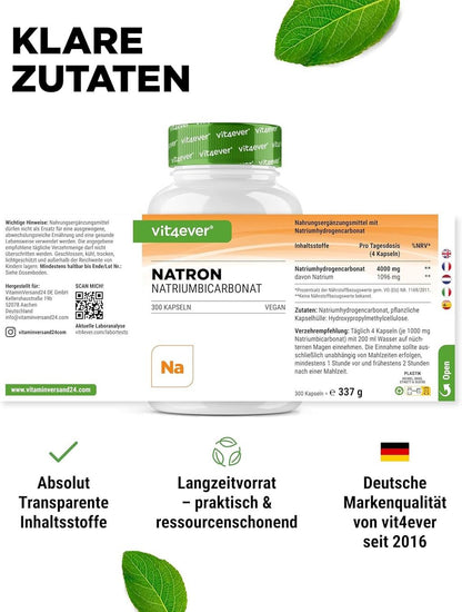 Vit4ever Natron Kapseln 1000 mg 300 Stk