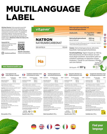 Vit4ever Natron Kapseln 1000 mg 300 Stk