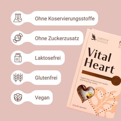 Vital Heart Kapseln mit Q10 Omega 7 Vitamin B1 B2