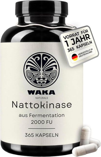 WAKA Naturals Nattokinase 365 Kapseln Produktbild 2