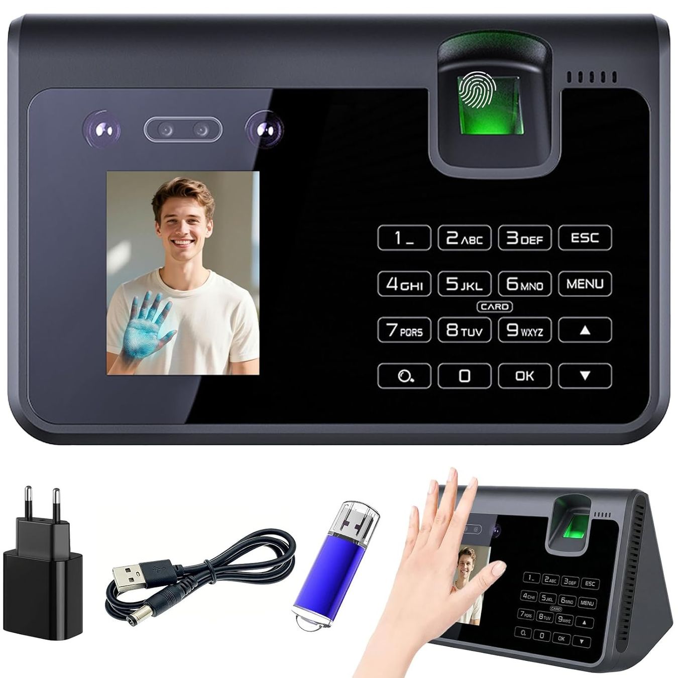Zeiterfassungsgerät biometrisch mit USB-Export